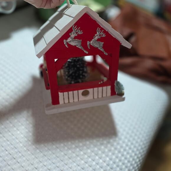 HAPPY HOLIDAY DECOR BIRD HOUSE CHRISTMAS DECOR - Picture 3 of 5